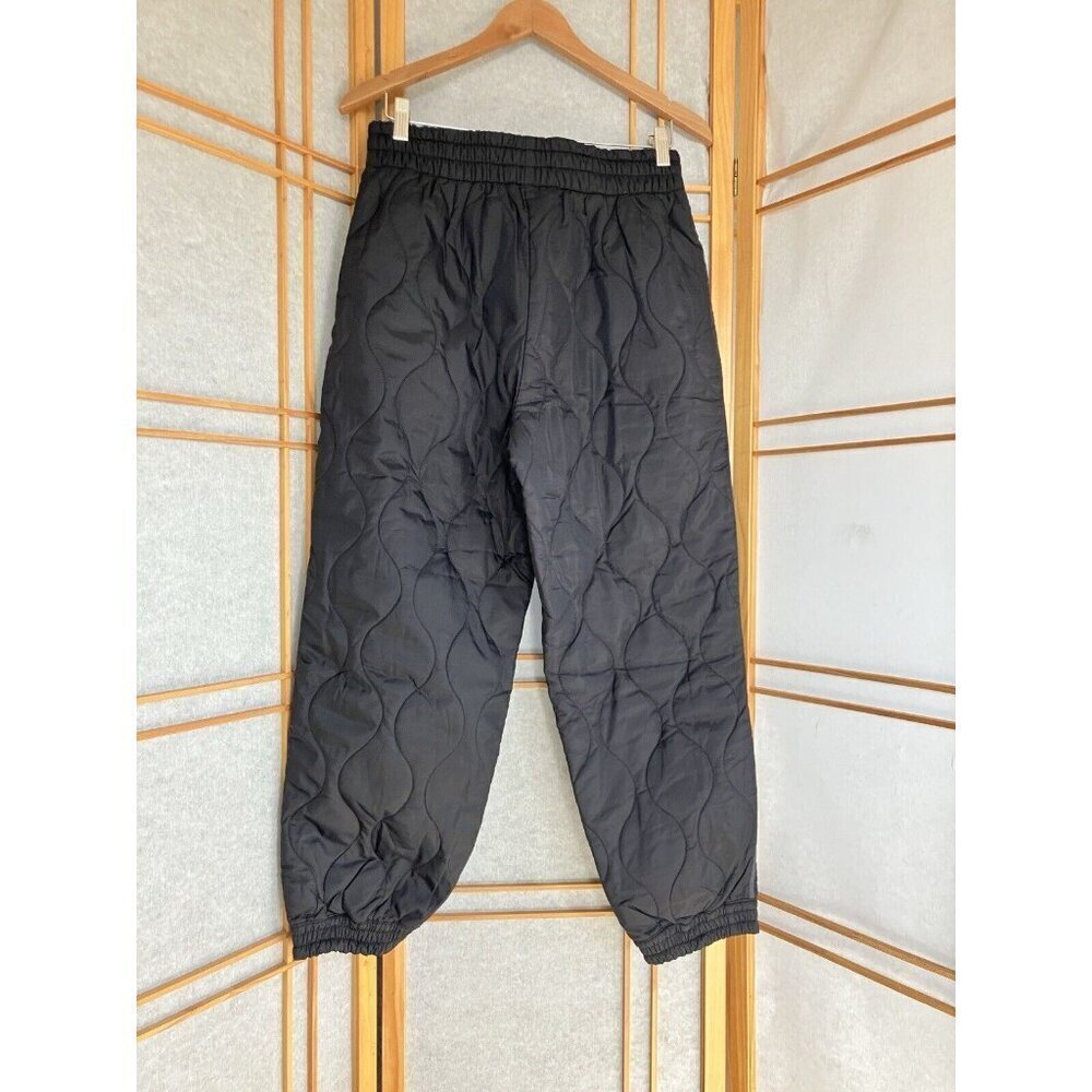 NWT Womens Black Nylon, 19 Cooper, Onion Quilted Jogger Pull on Pants Medium - Picture 8 of 11